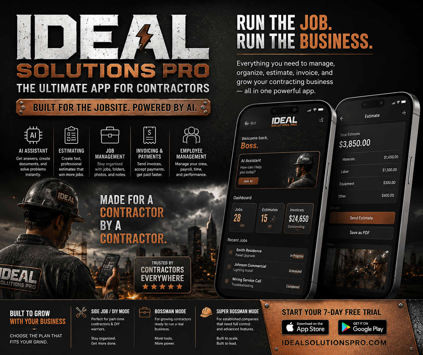 Ideal Solutions Pro — jobsite tools promo